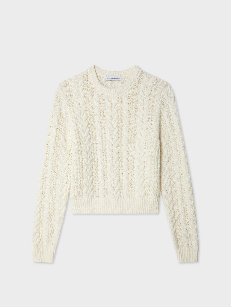 Cotton Cable Crewneck