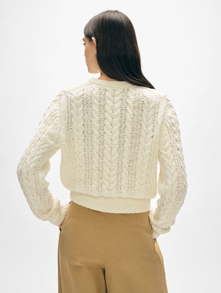 Cotton Cable Crewneck