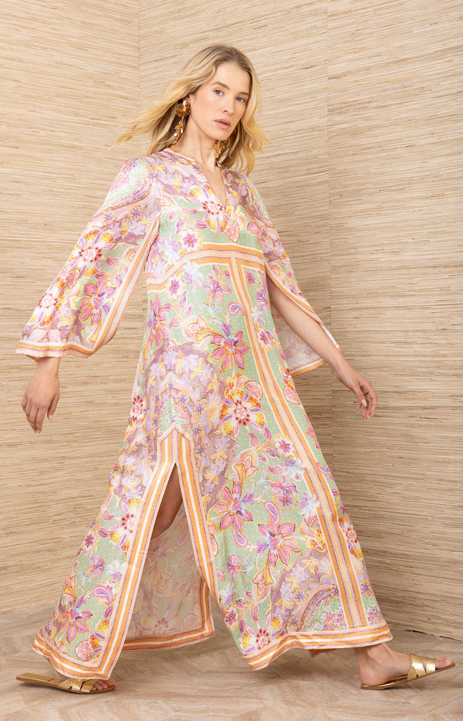 Aileen Silk Caftan Dress