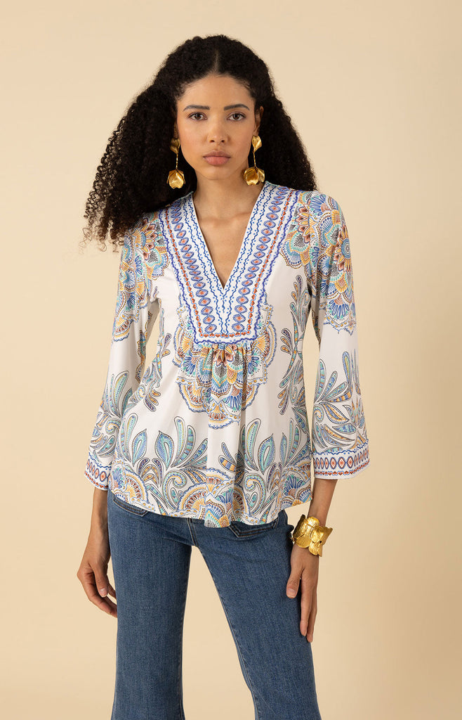 Kimber Jersey Beaded Top