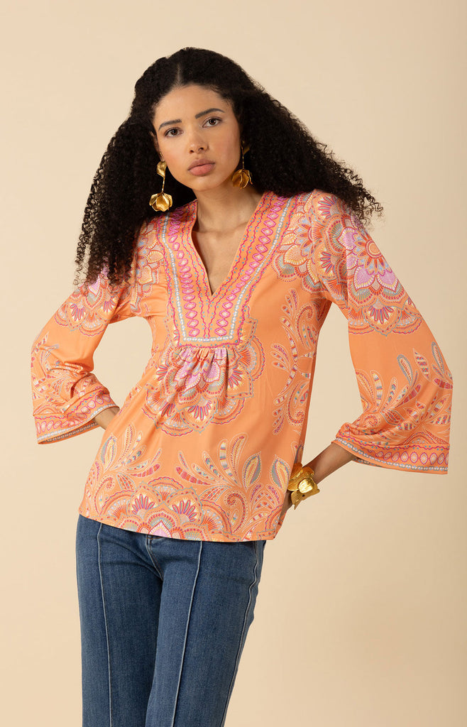 Kimber Jersey Beaded Top