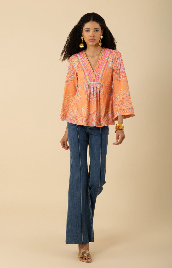 Kimber Jersey Beaded Top