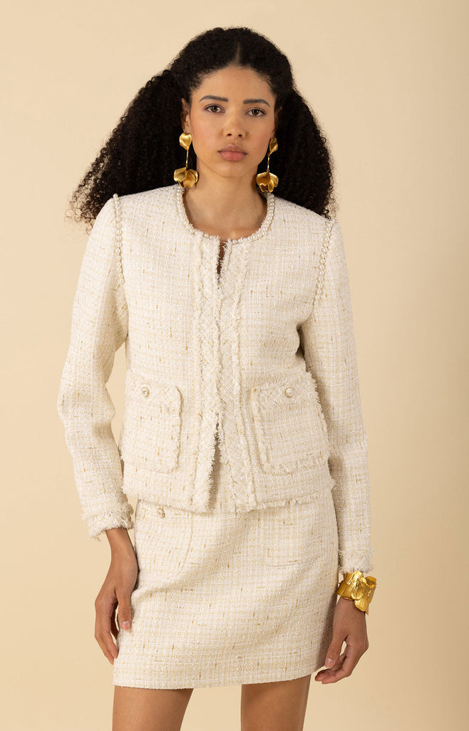 Anahi Boucle Tweed Skirt