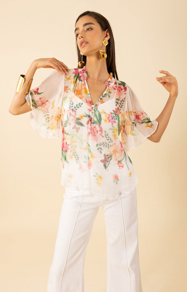 Noemi Crinkle Chiffon Top