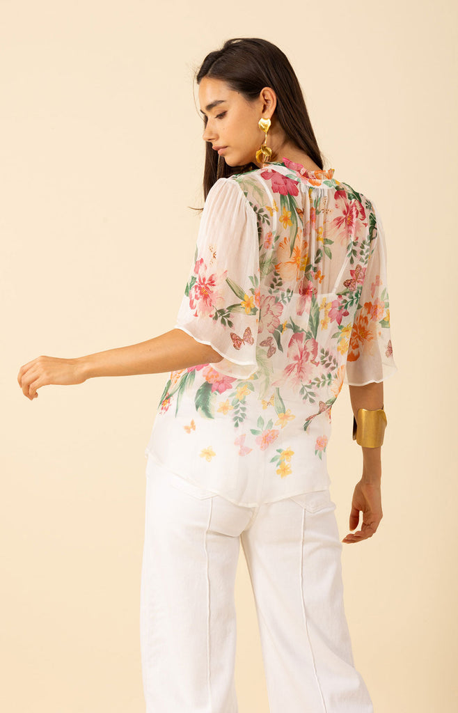 Noemi Crinkle Chiffon Top