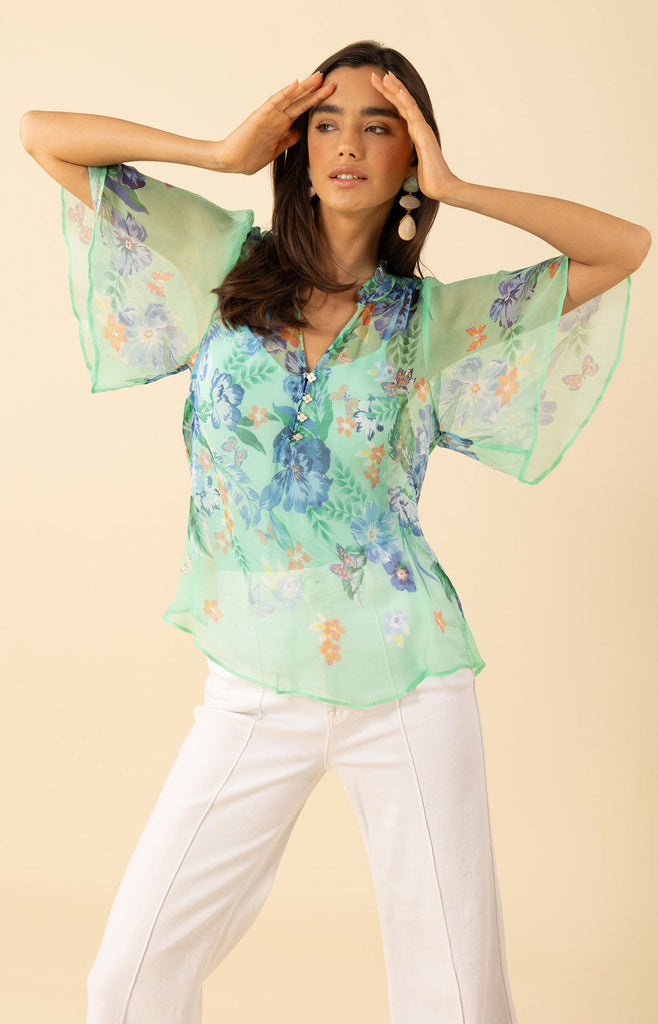 Noemi Crinkle Chiffon Top