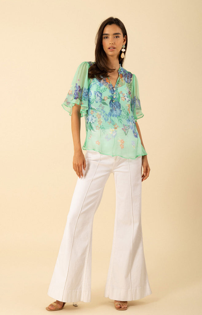 Noemi Crinkle Chiffon Top