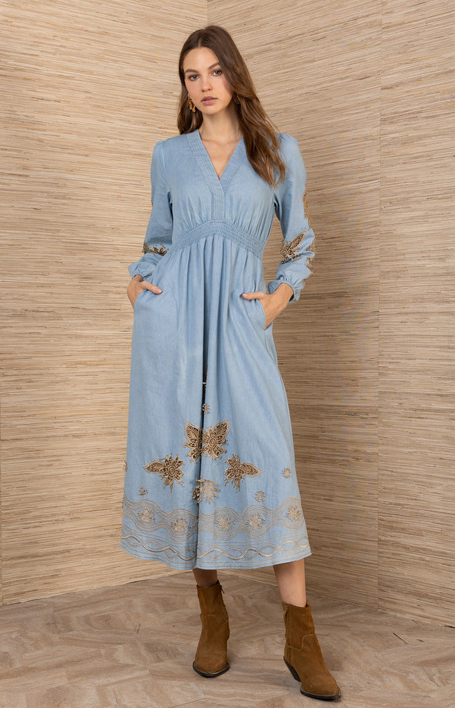Paulina Embroidered Dress